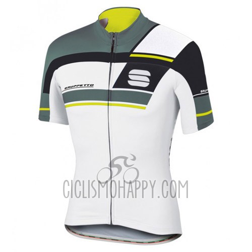 Sportful Cycling Jersey Bib Short 2016 Men Short Sleeve White and Gray