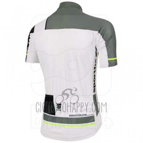 Sportful Cycling Jersey Bib Short 2016 Men Short Sleeve White and Gray