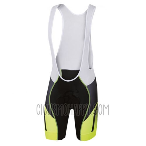 Sportful Cycling Jersey Bib Short 2016 Men Short Sleeve Yellow and Black