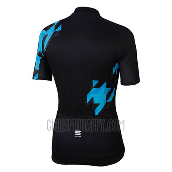 Sportful Cycling Jersey Bib Short 2017 Men Short Sleeve Black and Blue