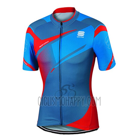 Sportful Cycling Jersey Bib Short 2017 Men Short Sleeve Blue