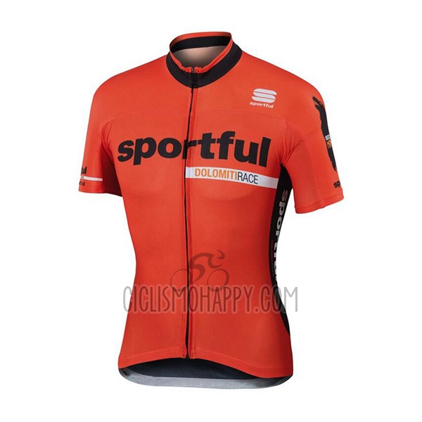 Sportful Cycling Jersey Bib Short 2017 Men Short Sleeve Orange