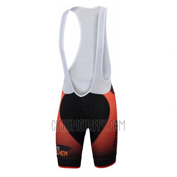 Sportful Cycling Jersey Bib Short 2017 Men Short Sleeve Orange