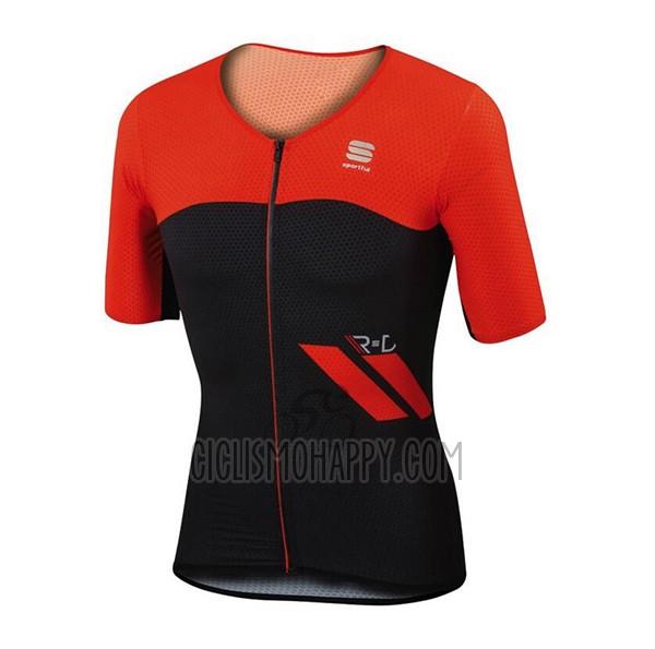 Sportful Cycling Jersey Bib Short 2017 Men Short Sleeve Red and Black