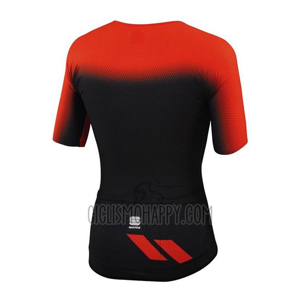 Sportful Cycling Jersey Bib Short 2017 Men Short Sleeve Red and Black