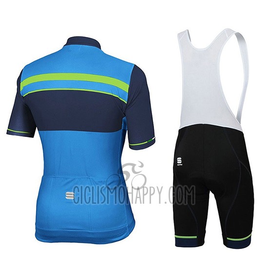 Sportful Cycling Jersey Bib Short 2018 Men Short Sleeve Blue