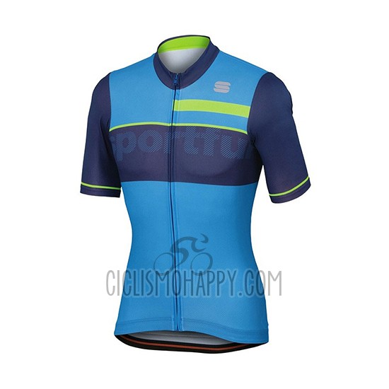 Sportful Cycling Jersey Bib Short 2018 Men Short Sleeve Blue