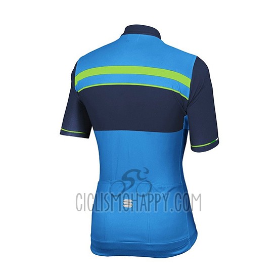 Sportful Cycling Jersey Bib Short 2018 Men Short Sleeve Blue