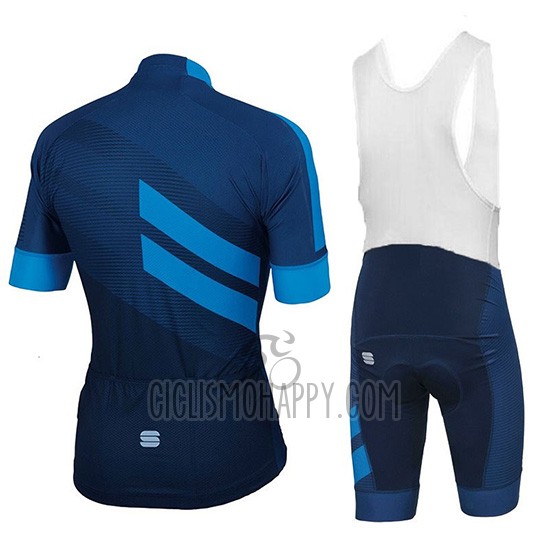 Sportful Cycling Jersey Bib Short 2018 Men Short Sleeve Dark Blue