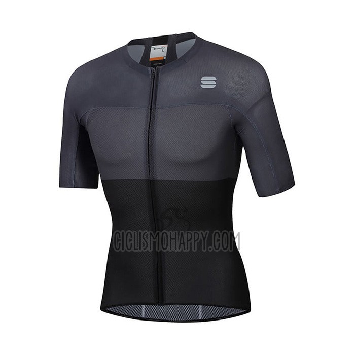 Sportful Cycling Jersey Bib Short 2021 Men Short Sleeve Black Gray