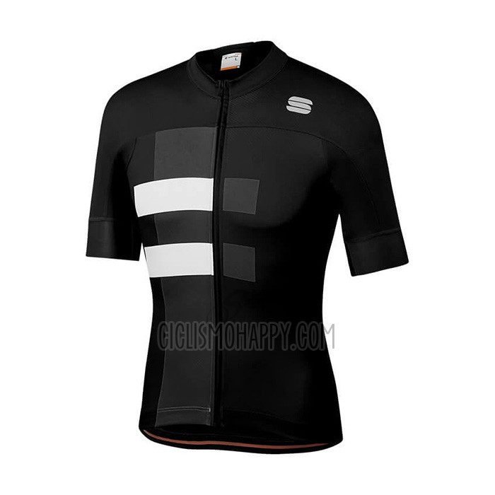 Sportful Cycling Jersey Bib Short 2021 Men Short Sleeve Black White