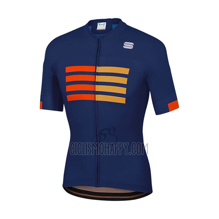 Sportful Cycling Jersey Bib Short 2021 Men Short Sleeve Blue