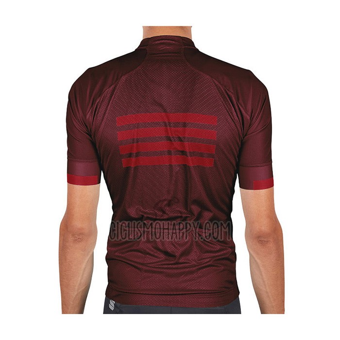 Sportful Cycling Jersey Bib Short 2021 Men Short Sleeve Dark Red