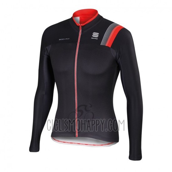 Sportful Cycling Jersey Bib Tight 2016 Men Long Sleeve Black