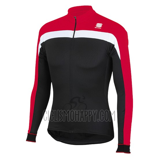 Sportful Cycling Jersey Bib Tight 2016 Men Long Sleeve Black and Red
