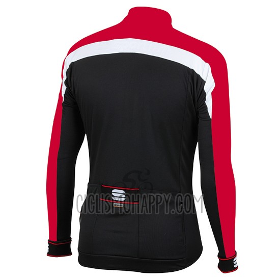 Sportful Cycling Jersey Bib Tight 2016 Men Long Sleeve Black and Red