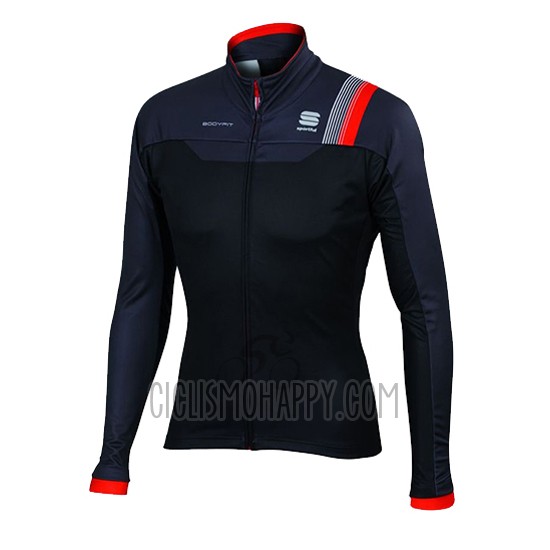 Sportful Cycling Jersey Bib Tight 2016 Men Long Sleeve Red and Black