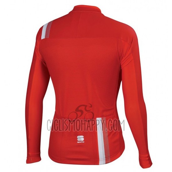 Sportful Cycling Jersey Bib Tight 2016 Men Long Sleeve White and Red