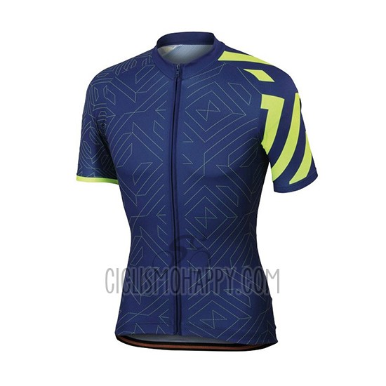 Sportful Prism Dark Cycling Jersey Bib Short 2018 Men Short Sleeve Blue
