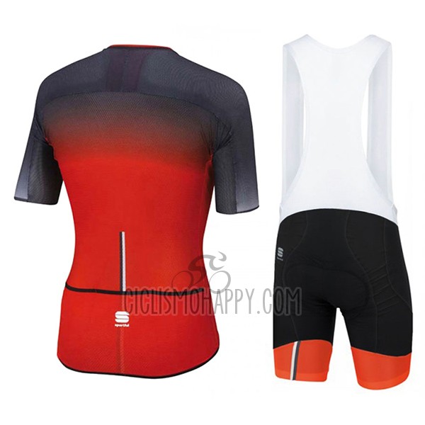 Sportful R&d Ultraskin Cycling Jersey Bib Short 2017 Men Short Sleeve Red and Gray