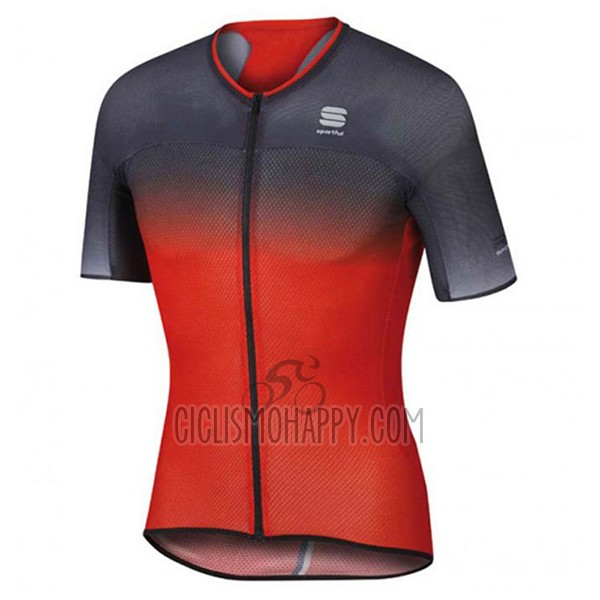 Sportful R&d Ultraskin Cycling Jersey Bib Short 2017 Men Short Sleeve Red and Gray