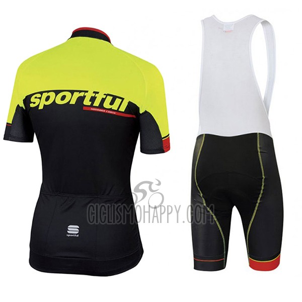 Sportful Sc Cycling Jersey Bib Short 2017 Men Short Sleeve Black and Green