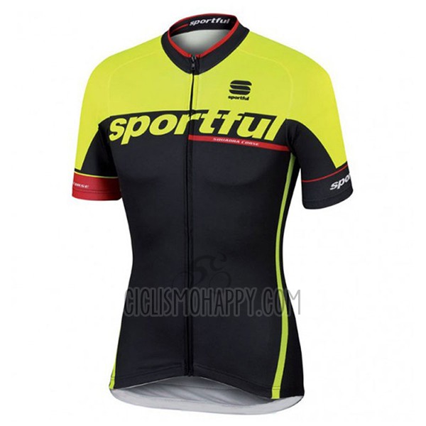 Sportful Sc Cycling Jersey Bib Short 2017 Men Short Sleeve Black and Green