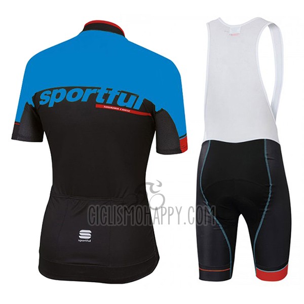 Sportful Sc Cycling Jersey Bib Short 2017 Men Short Sleeve Blue and Black