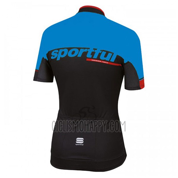 Sportful Sc Cycling Jersey Bib Short 2017 Men Short Sleeve Blue and Black