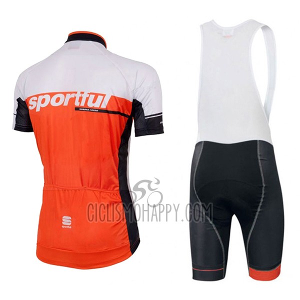Sportful Sc Cycling Jersey Bib Short 2017 Men Short Sleeve White and Orange