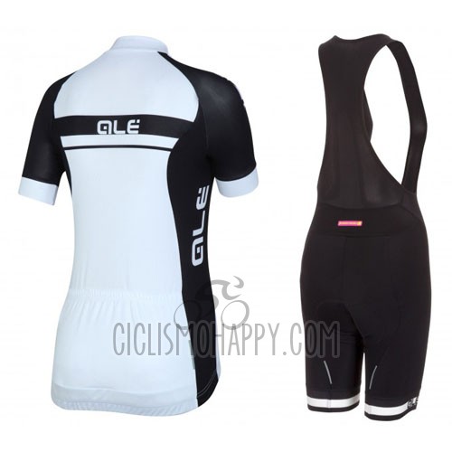 ALE Cycling Jersey Bib Short 2016 Women Short Sleeve Black and White