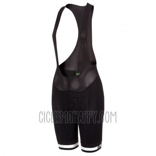 ALE Cycling Jersey Bib Short 2016 Women Short Sleeve Black and White