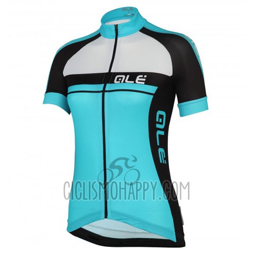 ALE Cycling Jersey Bib Short 2016 Women Short Sleeve Sky Blue and Black