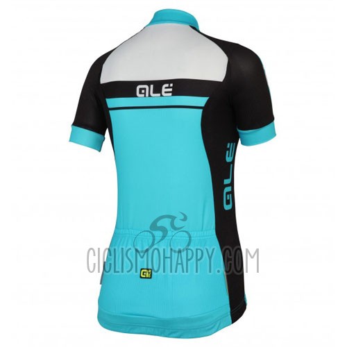 ALE Cycling Jersey Bib Short 2016 Women Short Sleeve Sky Blue and Black