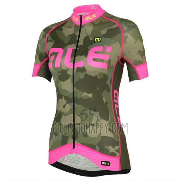 ALE Cycling Jersey Bib Short 2017 Women Short Sleeve Camouflage