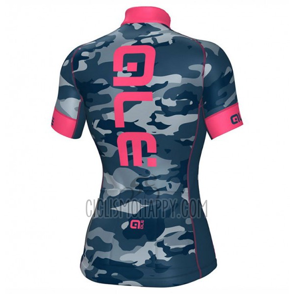 ALE Cycling Jersey Bib Short 2017 Women Short Sleeve Camouflage Blue
