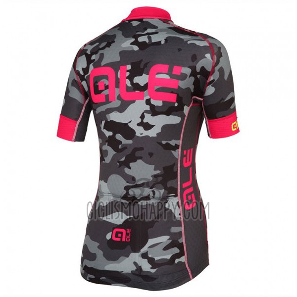 ALE Cycling Jersey Bib Short 2017 Women Short Sleeve Camouflage Pink