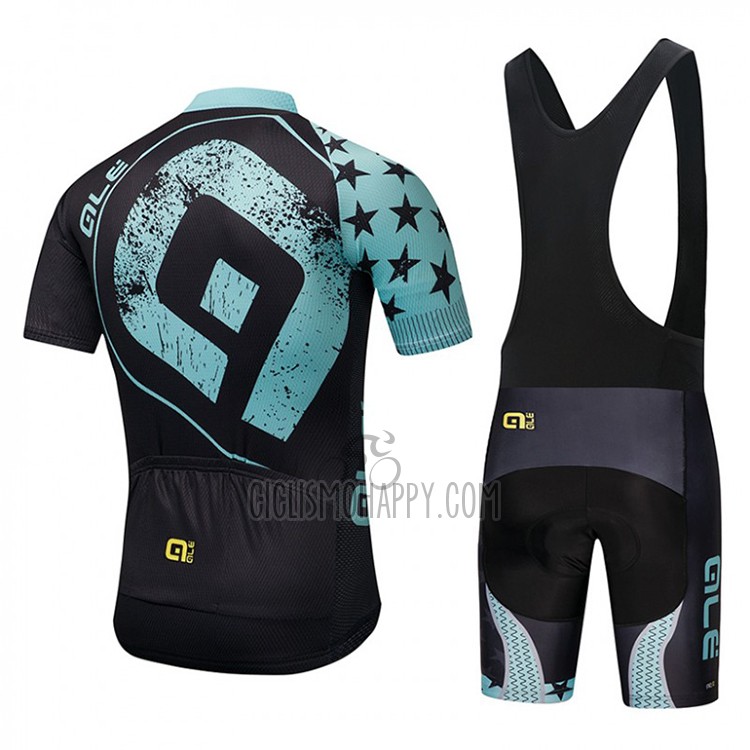 ALE Cycling Jersey Bib Short 2018 Women Short Sleeve Black and Blue