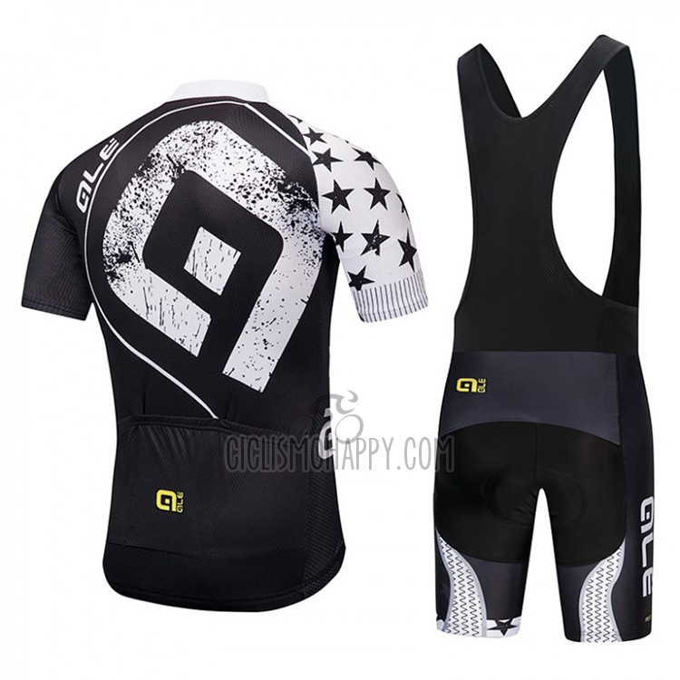ALE Cycling Jersey Bib Short 2018 Women Short Sleeve Black and White