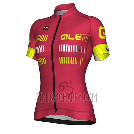 ALE Cycling Jersey Bib Short 2018 Women Short Sleeve Red