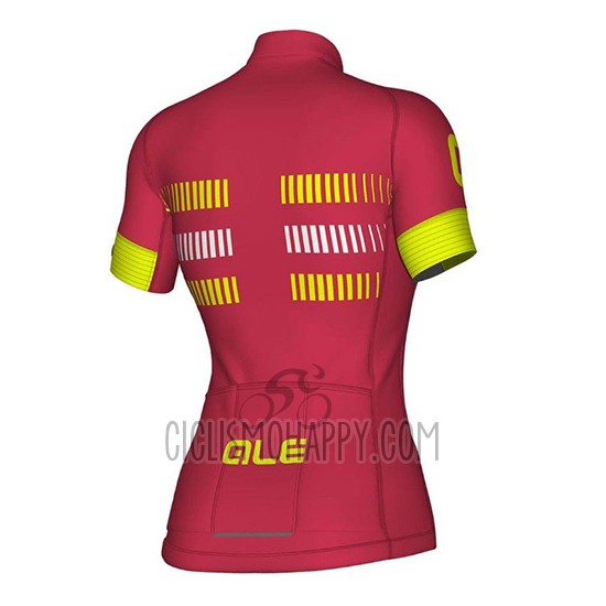 ALE Cycling Jersey Bib Short 2018 Women Short Sleeve Red