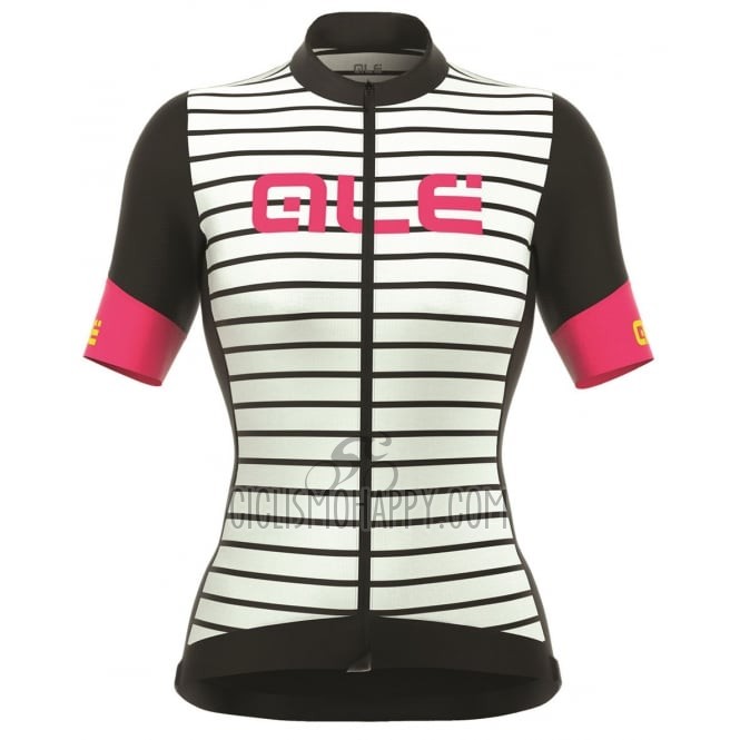ALE Cycling Jersey Bib Short 2018 Women Short Sleeve White