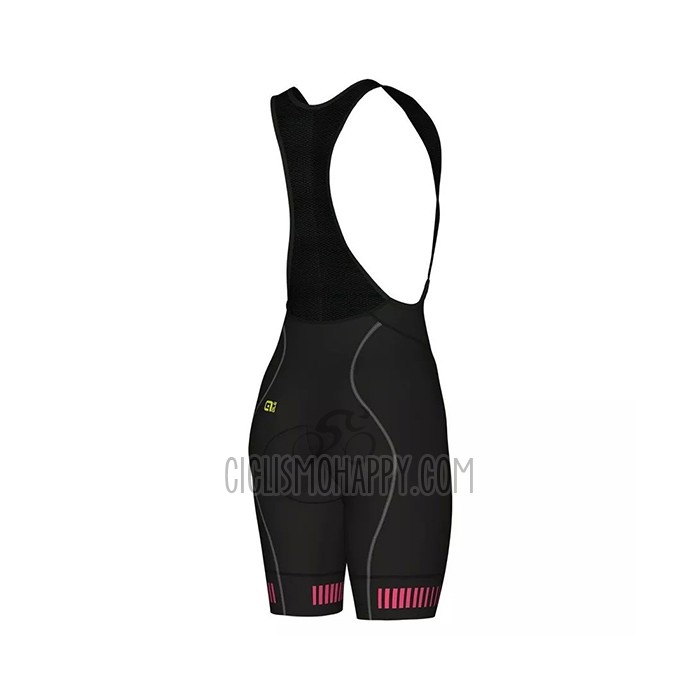 ALE Cycling Jersey Bib Short 2021 Women Short Sleeve Black Fuchsia