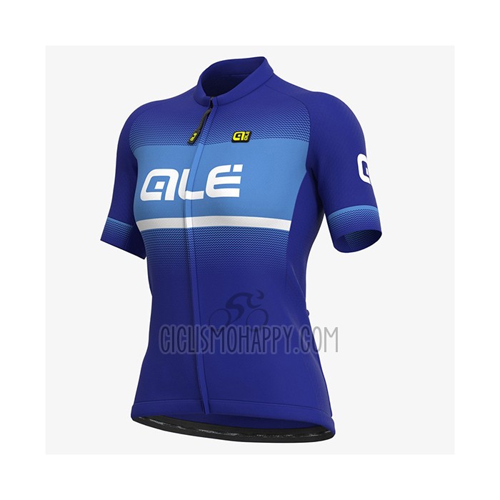 ALE Cycling Jersey Bib Short 2021 Women Short Sleeve Blue