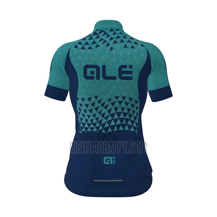 ALE Cycling Jersey Bib Short 2021 Women Short Sleeve Dark Blue Green