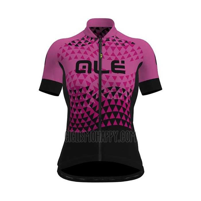ALE Cycling Jersey Bib Short 2021 Women Short Sleeve Dark Fuchsia