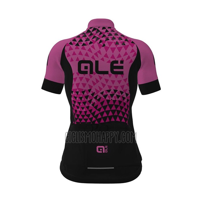 ALE Cycling Jersey Bib Short 2021 Women Short Sleeve Dark Fuchsia