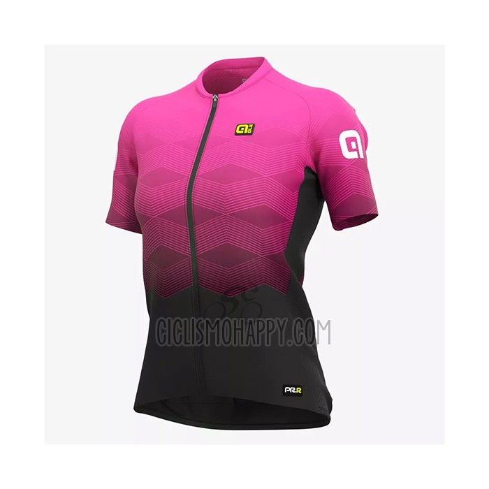 ALE Cycling Jersey Bib Short 2021 Women Short Sleeve Fuchsia