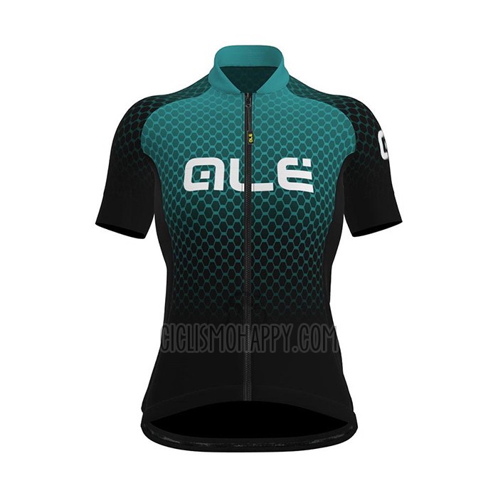 ALE Cycling Jersey Bib Short 2021 Women Short Sleeve Green
