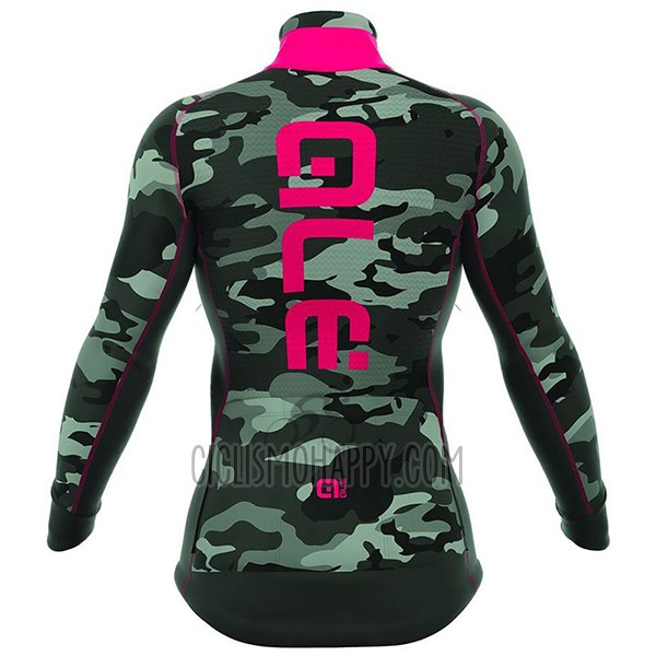 ALE Cycling Jersey Bib Tight 2017 Women Long Sleeve Camo Black